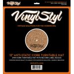 Vinyl Styl 12 Inch Anti Static Cork Turntable Mat - Less Vibration - No Slip